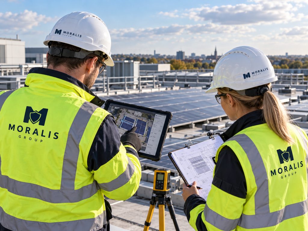 Checking a roof for commercial solar suitability